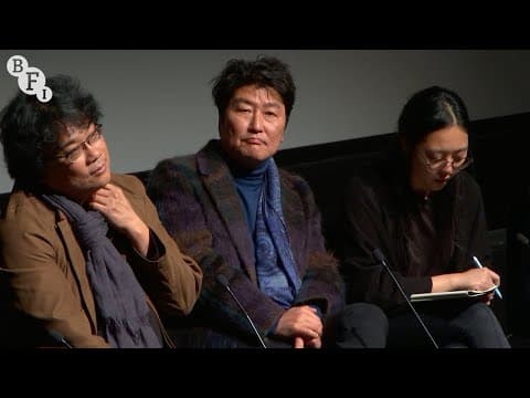 Parasite director Bong Joon-ho and stars Song Kang-ho and Lee Jung-eun | BFI Q&A